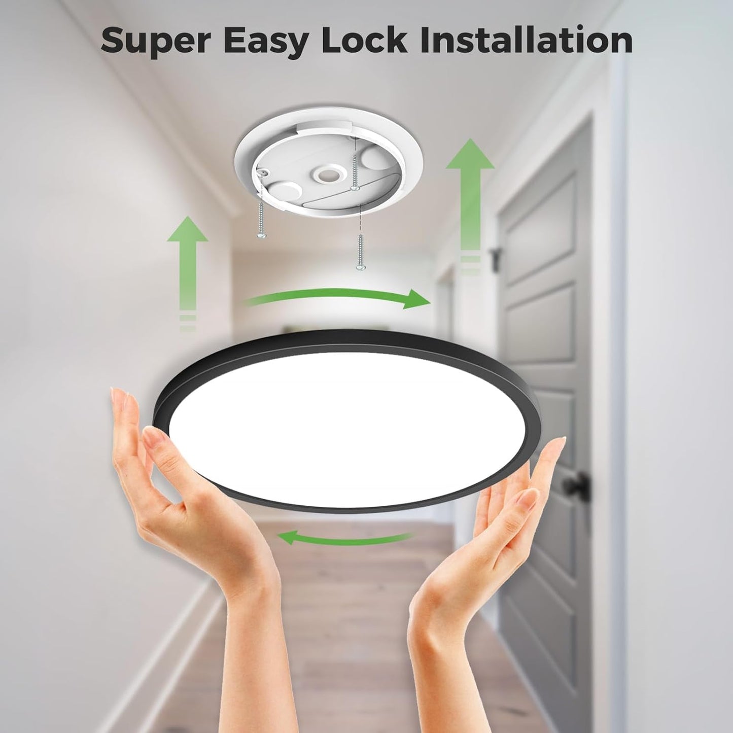 2Pack Motion Sensor Ceiling Light Wired Movement Detector LED Light Fixture Indoor-9"