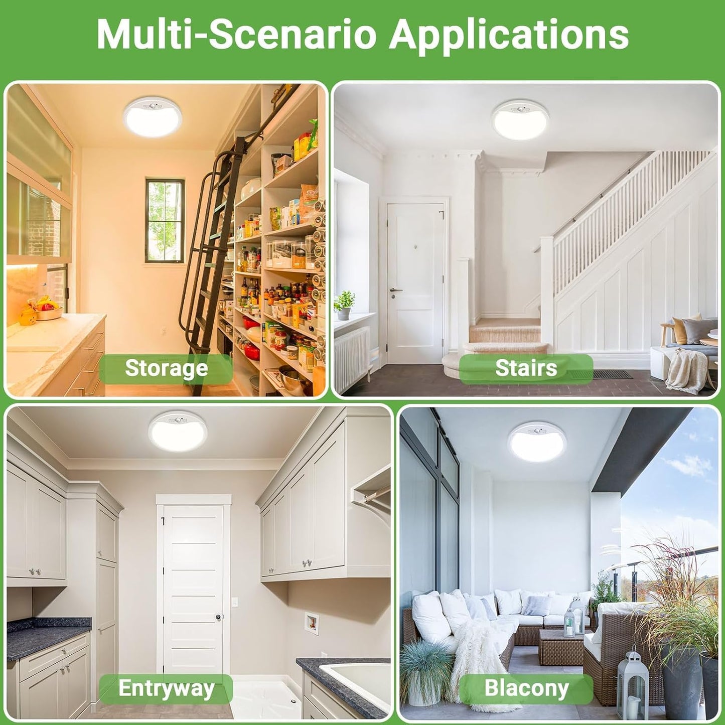 Zemty CLS22S motion sensor ceiling light for storage room, stairs, entryway, balcony and other indoor spaces