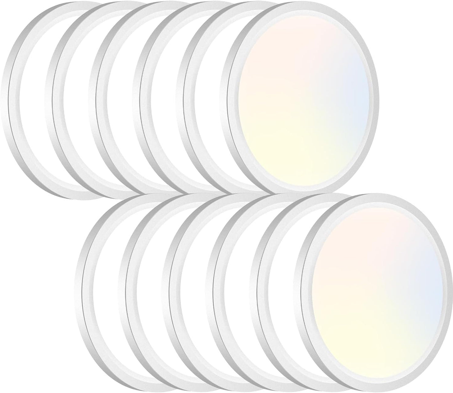 12PACK White LED Flush Mount Ceiling Light-7.5"