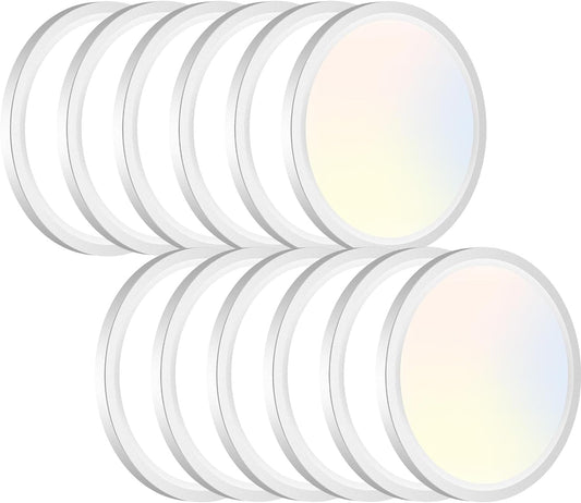 12PACK LED Flush Mount Ceiling Light, 7.5 Inch for Bathroom Closet Laundry Bedroom Hallway, White