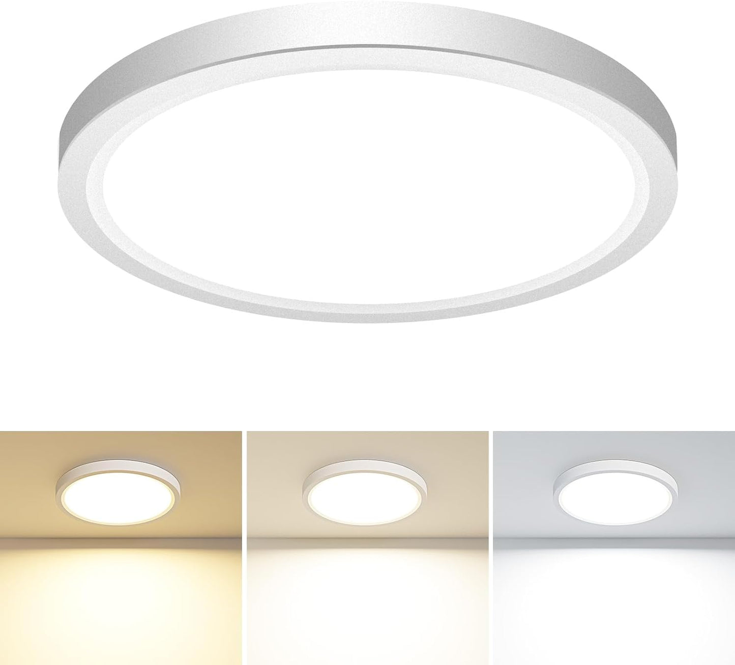 1PACK White Ceiling Lamp-7.5"