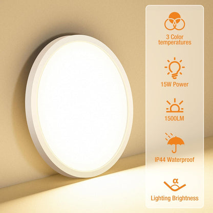 2PACK White Flush Mount Ceiling Light Fixture-7.5"
