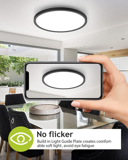 2Pack 3 Color Selectable Ceiling Lamp Low Profile Ceiling Light-12"