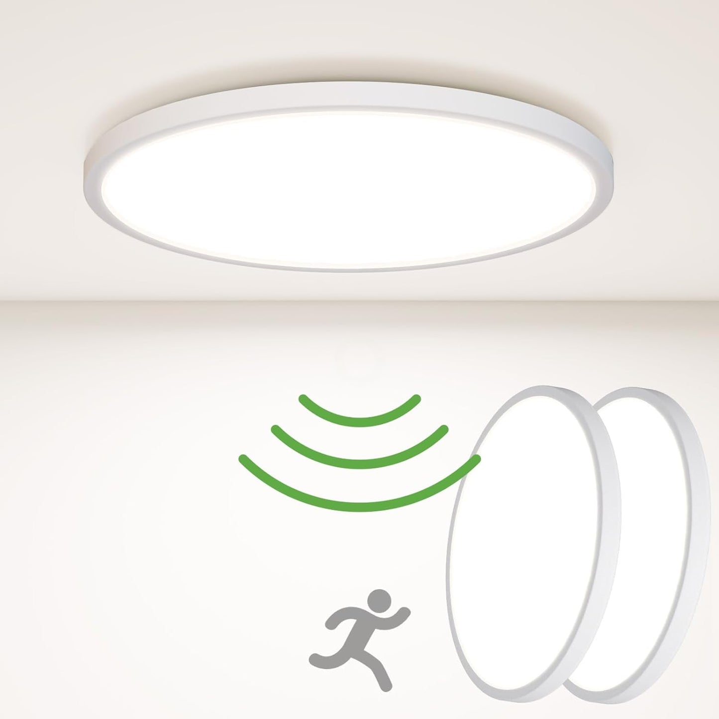 zemty Motion Sensor Light Indoor Flush Mount&nbsp;LED Ceiling Light&nbsp;