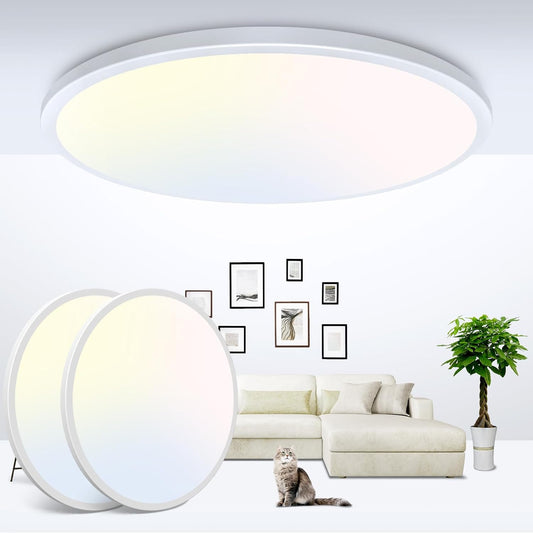 Super Thin Low Profile LED Ceiling Light 2Pack-zemty