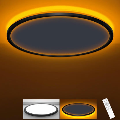 Zemty 15inch Dimmable Ceiling Light with Remote Control,1800K Night Light, 3000K-6500K Selectable