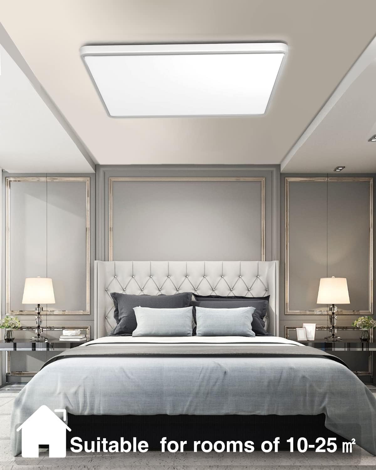 zemty square ceiling light suitable for 10-25㎡ rooms
