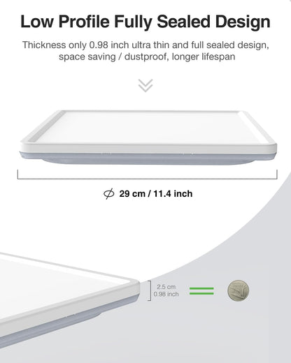 zemty square ceiling light with ultra-thin sealed design
