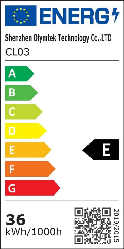 zemty square ceiling light energy efficiency label