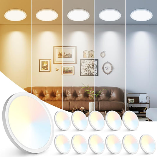 Zemty 5 color temperature round ceiling light pack