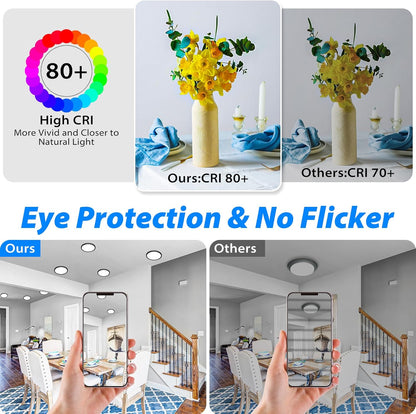 Zemty CRI 80+ flicker-free ceiling light