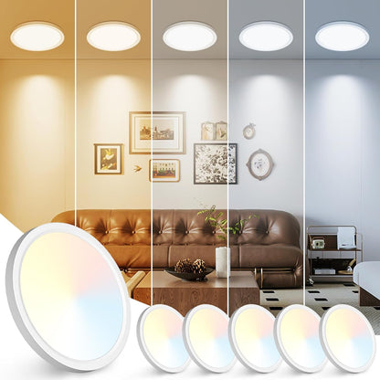 Zemty 5 color temperature round ceiling light pack