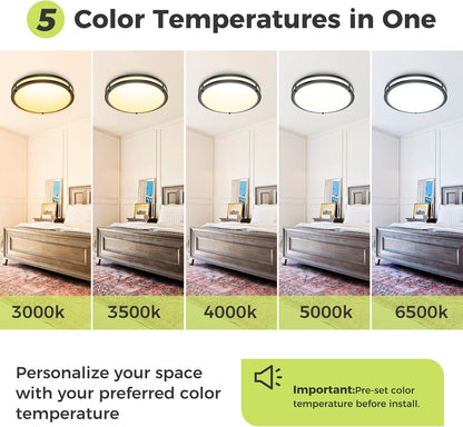 Zemty 5 color temperature/5 cct selectable LED ceiling light