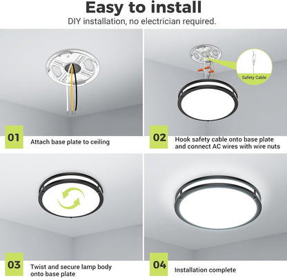 Zemty ceiling light easy DIY installation guide 4 steps