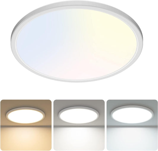 Thin Flat LED Surface Mount Ceiling Light Fixture for Bedroom, Kitchen, Hallway,Closet