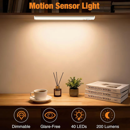 zemty motion sensor rechargeable under cabinet light with 200 lumens