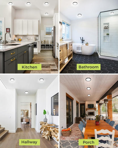 LED ceiling lights for kitchen, bathroom, hallway, porch and other indoor and outdoor spaces
