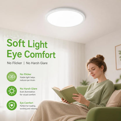 Zemty CL62 ceiling light with flicker-free, glare-free soft light for eye comfort