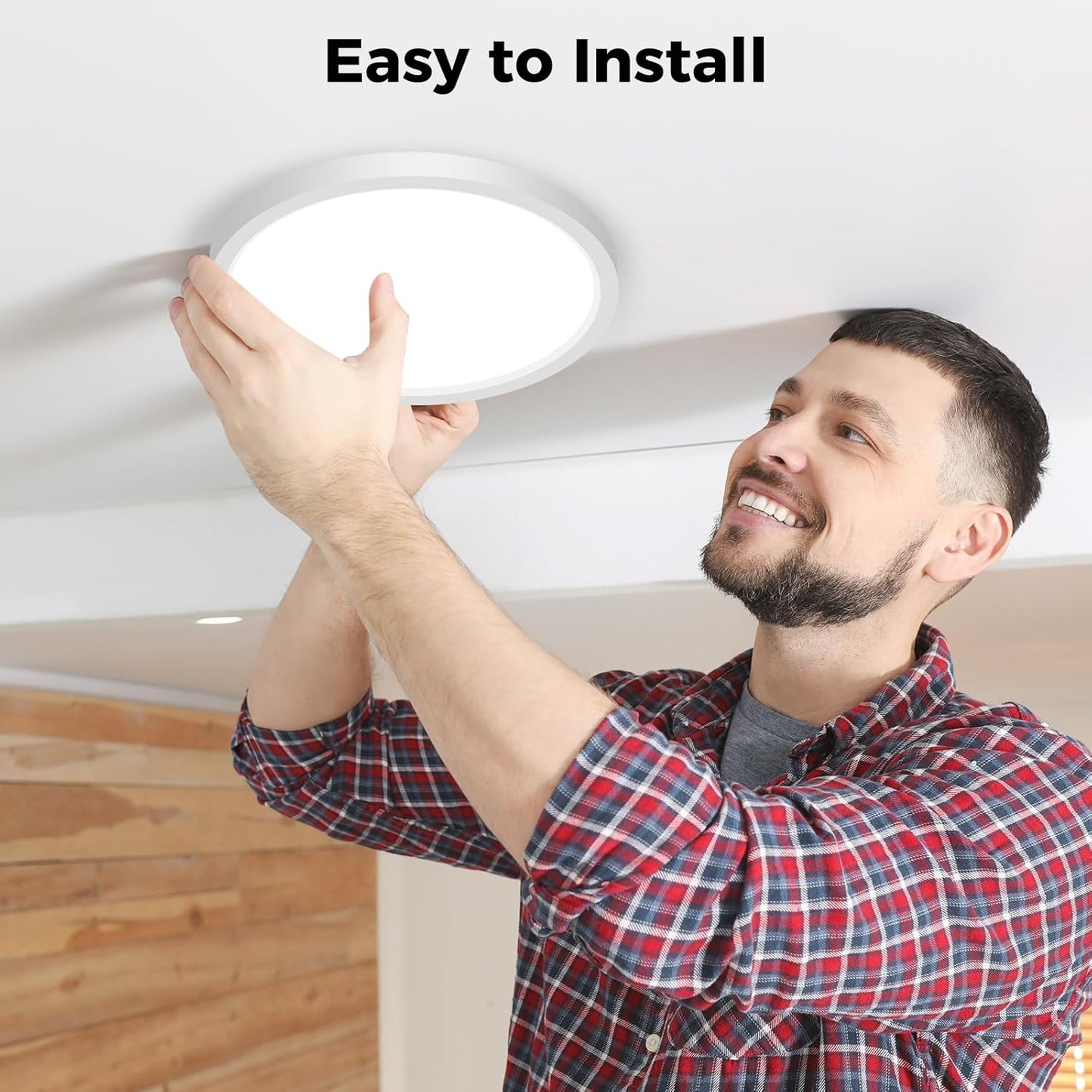 Zemty CL87 ceiling light with quick installation design, one-person installable