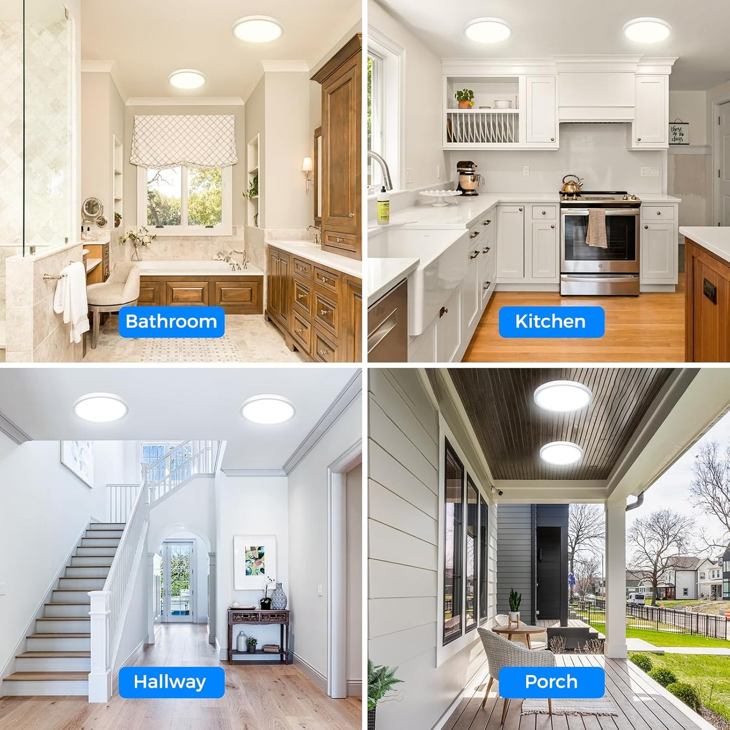 Zemty CL87 ceiling light for bathroom, kitchen, hallway, porch and other indoor/outdoor spaces