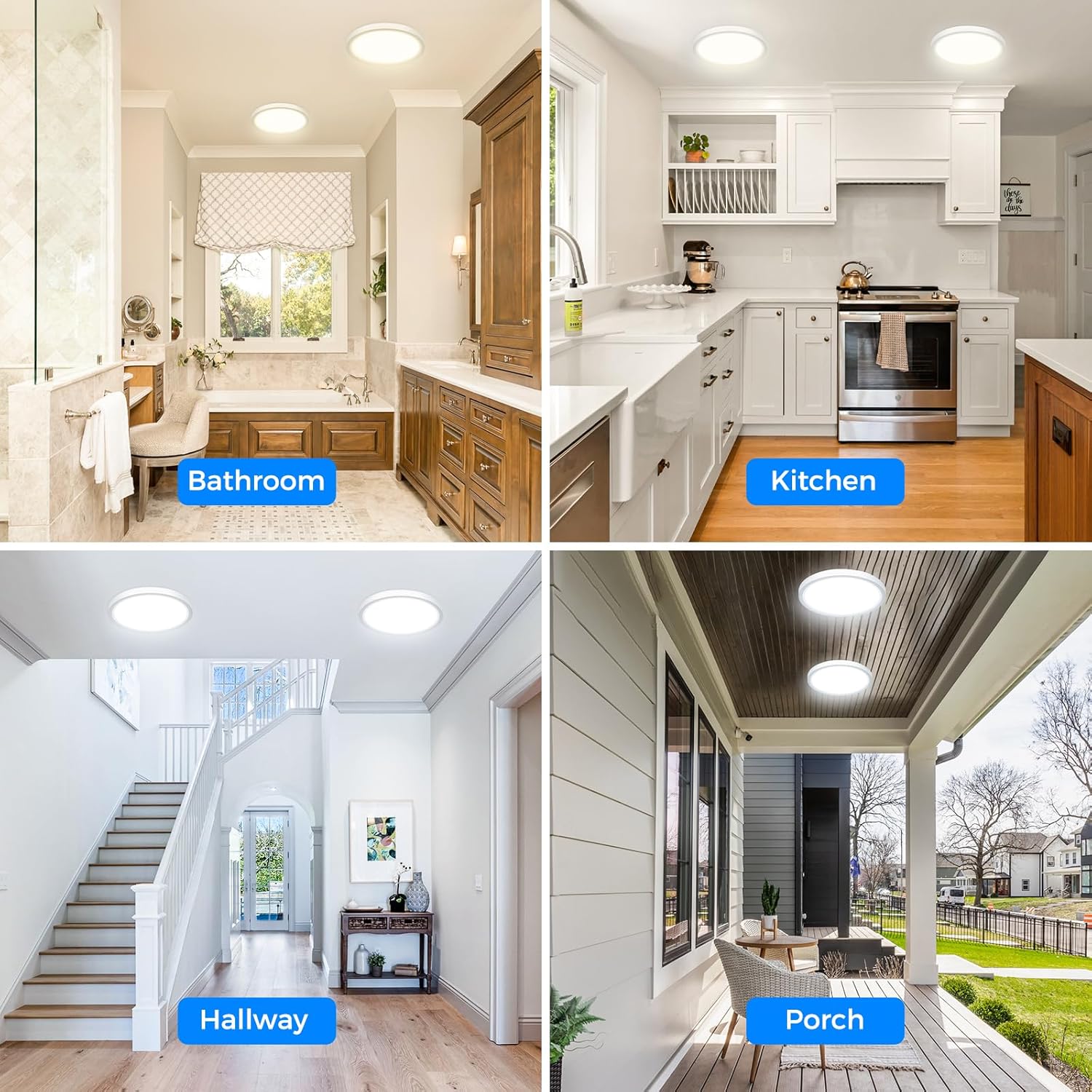 Zemty CL87 ceiling light for bathroom, kitchen, hallway, porch and other indoor/outdoor spaces