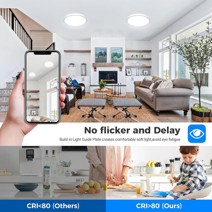 Zemty CL87 ceiling light with flicker-free soft light, CRI>80 for eye comfort