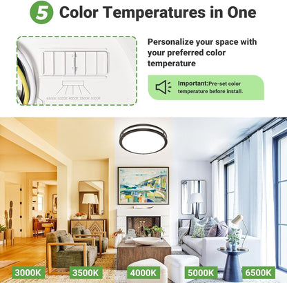 Zemty CL90 ceiling light with 5 selectable color temps (3000K/3500K/4000K/5000K/6500K)