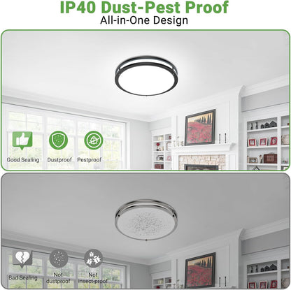 Zemty CL90 ceiling light with IP40 dustproof and pestproof design, all-in-one sealed structure