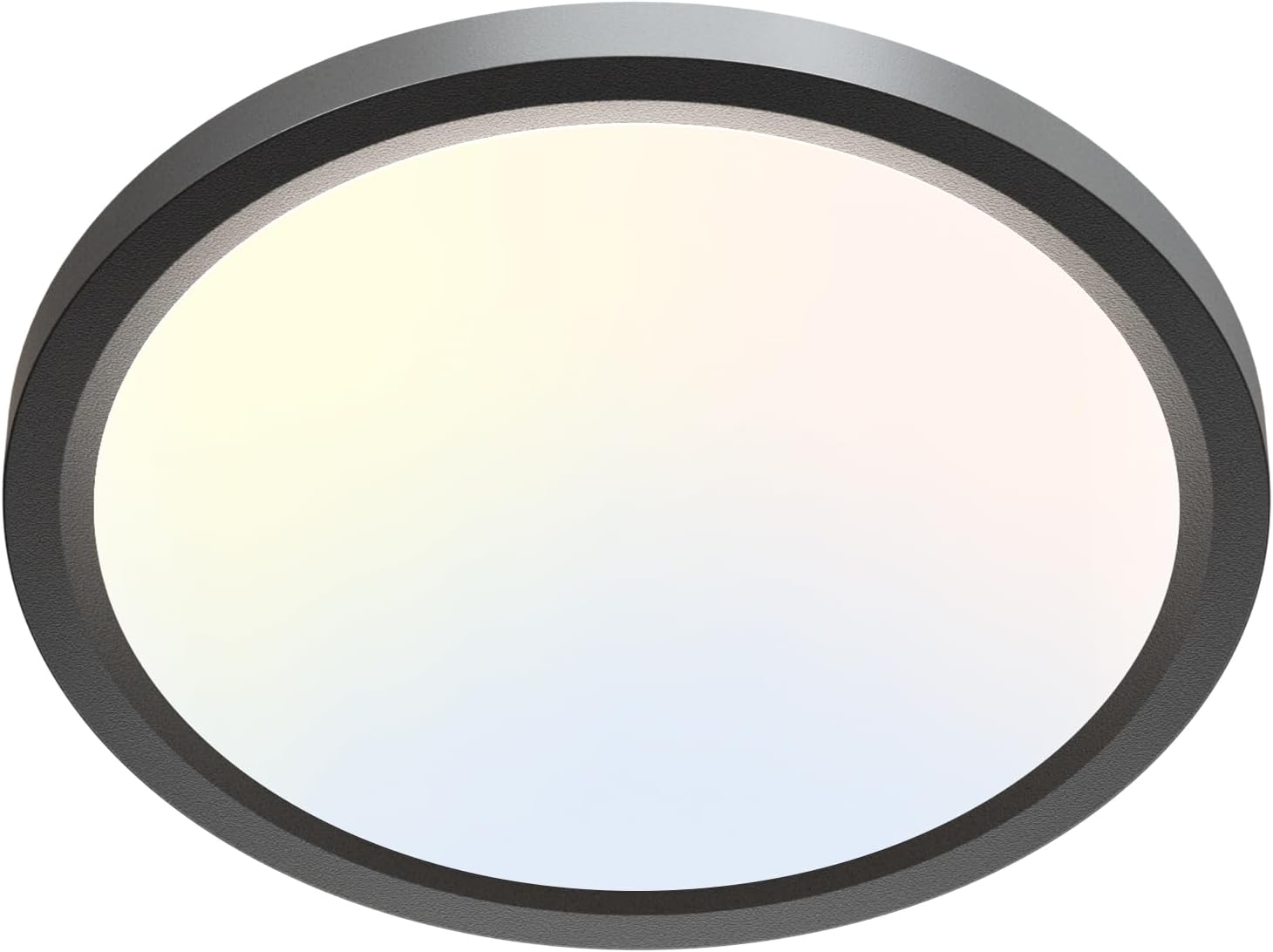Zemty CLS16 black rim LED ceiling light, 3 color temperature flush mount light