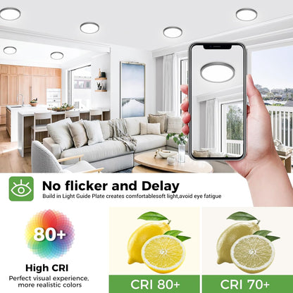 Zemty CLS16 flicker-free ceiling light with CRI>80, soft light to avoid eye fatigue