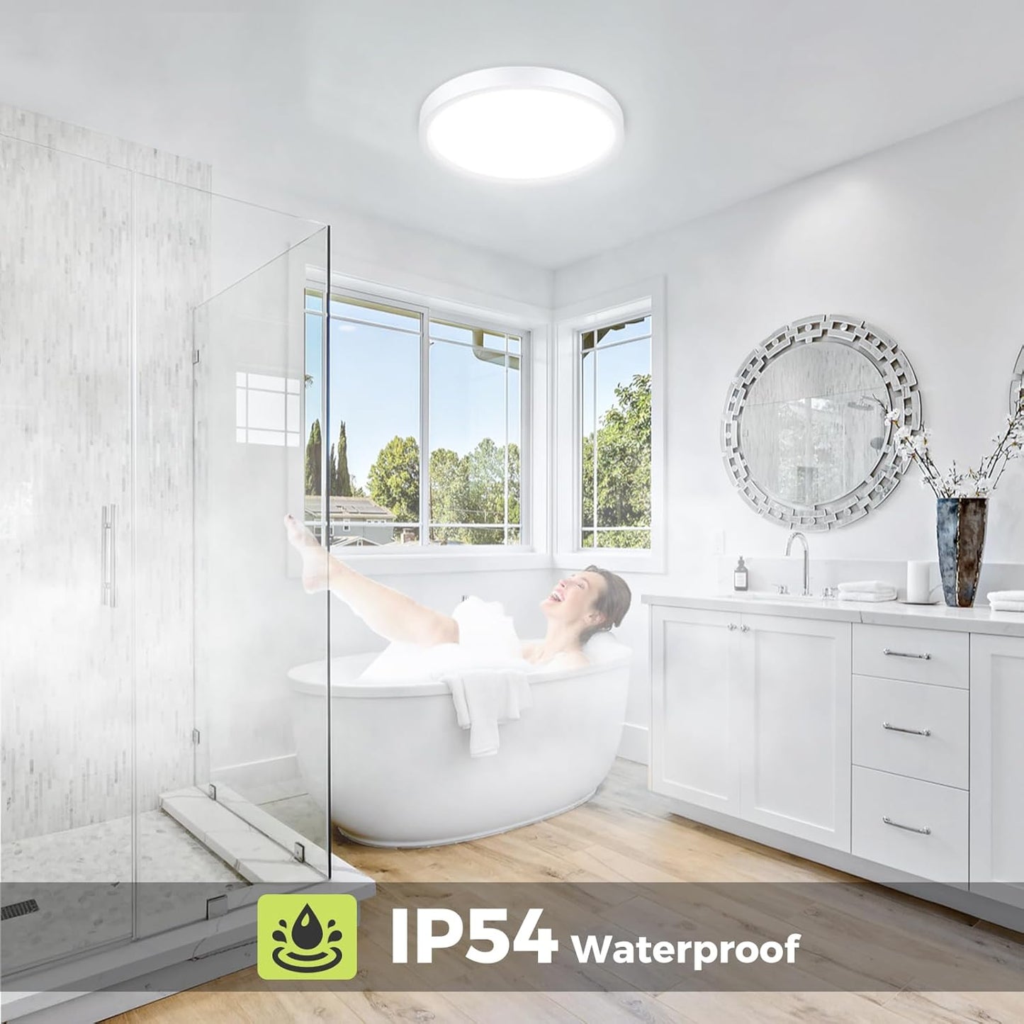 Zemty CLS29 IP54 waterproof ceiling light, suitable for bathroom and humid environments