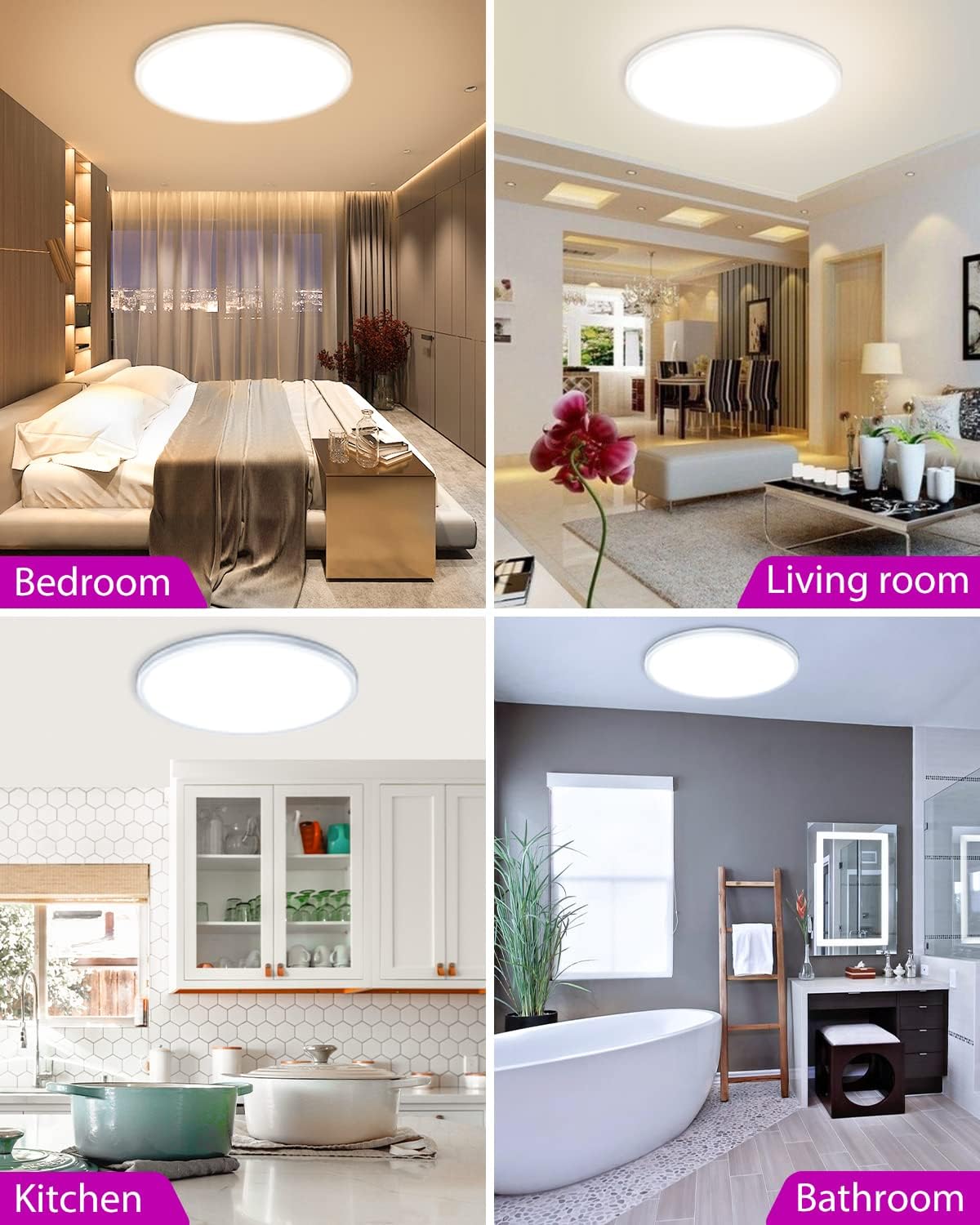 Zemty CLS29R RGB ceiling light for bedroom, living room, kitchen, bathroom and home spaces