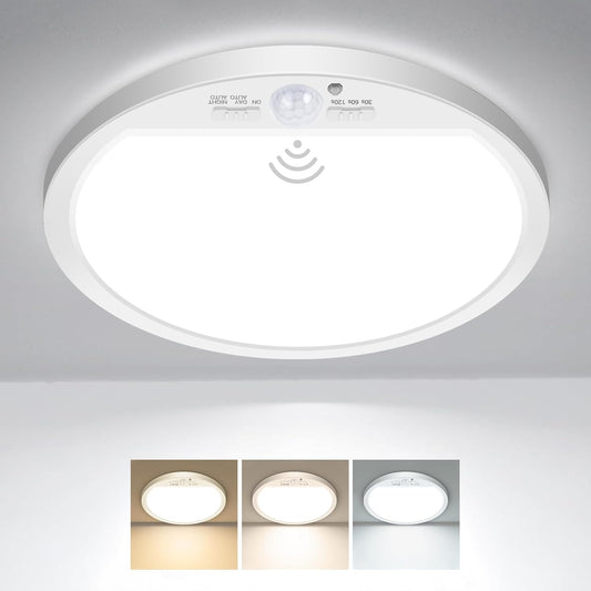 Zemty CLS29S motion sensor LED ceiling light, with 3 color temperature options and adjustable modes
