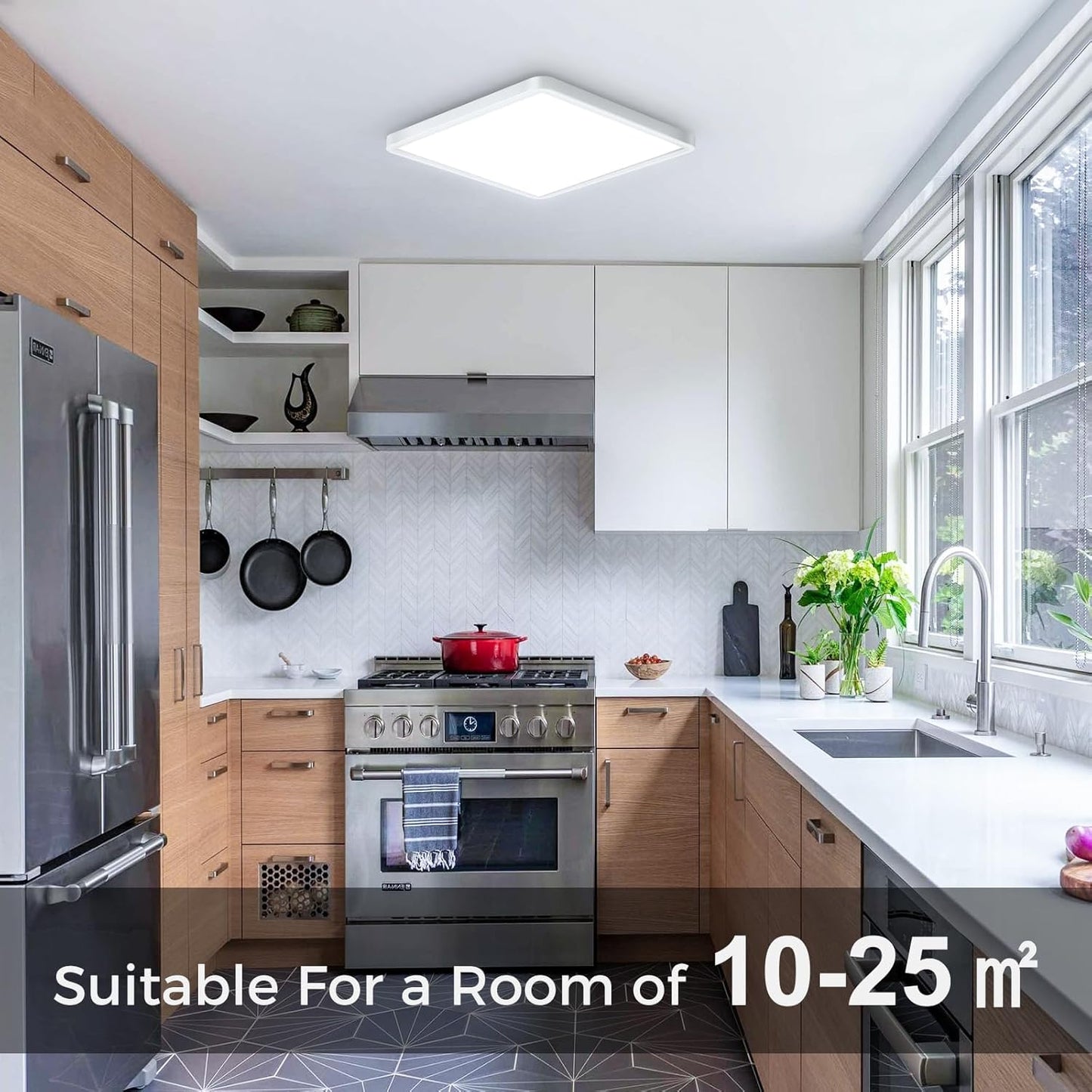 Zemty CLSF18 ceiling light suitable for rooms of 10-25 square meters, ideal for kitchen, bedroom, living room