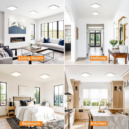 Zemty CLSF18 square ceiling light for living room, hallway, bedroom, kitchen and other indoor spaces