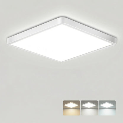 Zemty CLSF18 square LED ceiling light, 3 color temperature flush mount light for home use