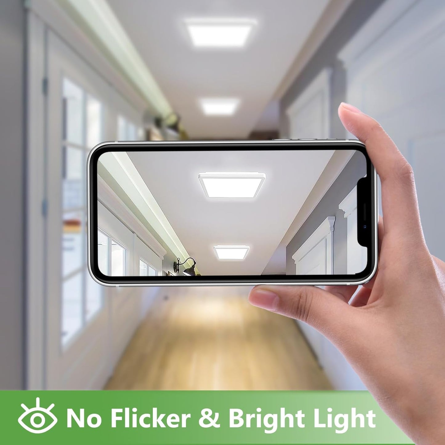 Zemty CLSF22 flicker-free ceiling light with bright and soft light, protecting eyes from fatigue