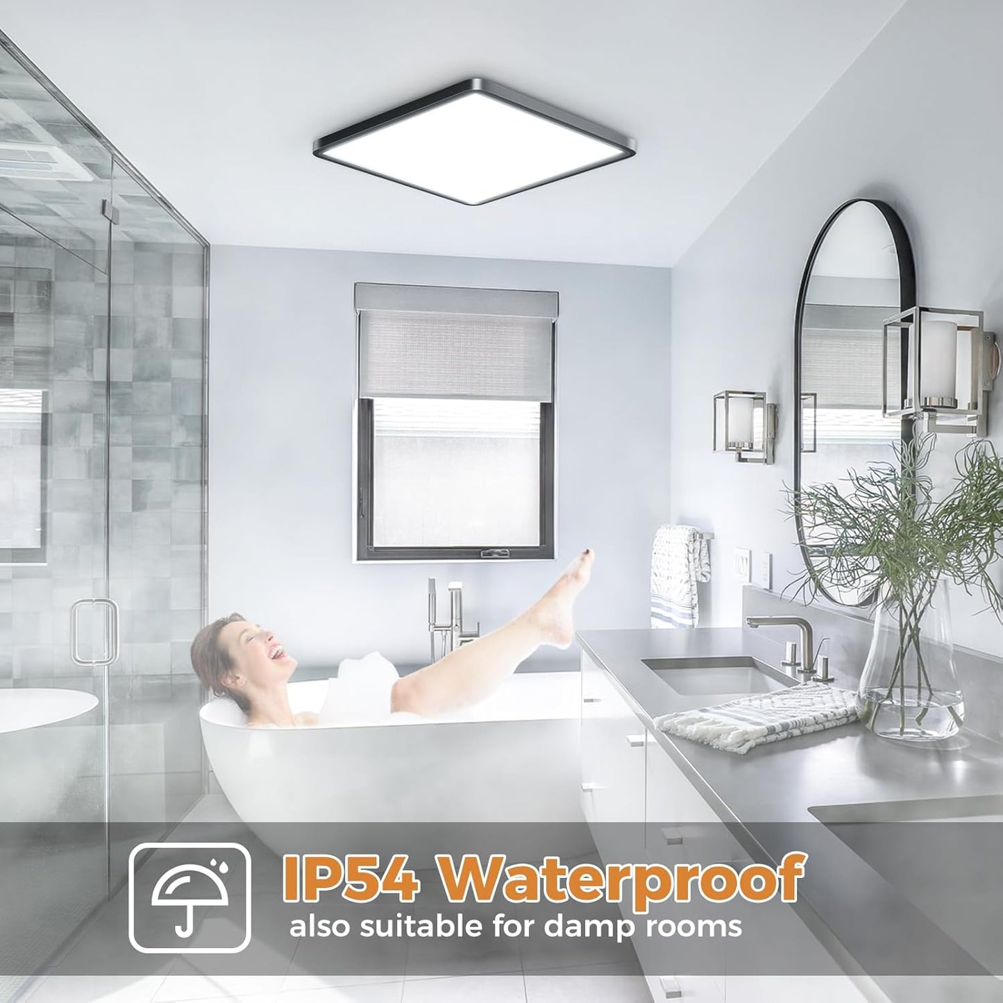  Zemty CLSF29 IP54 waterproof ceiling light, suitable for bathroom and damp rooms