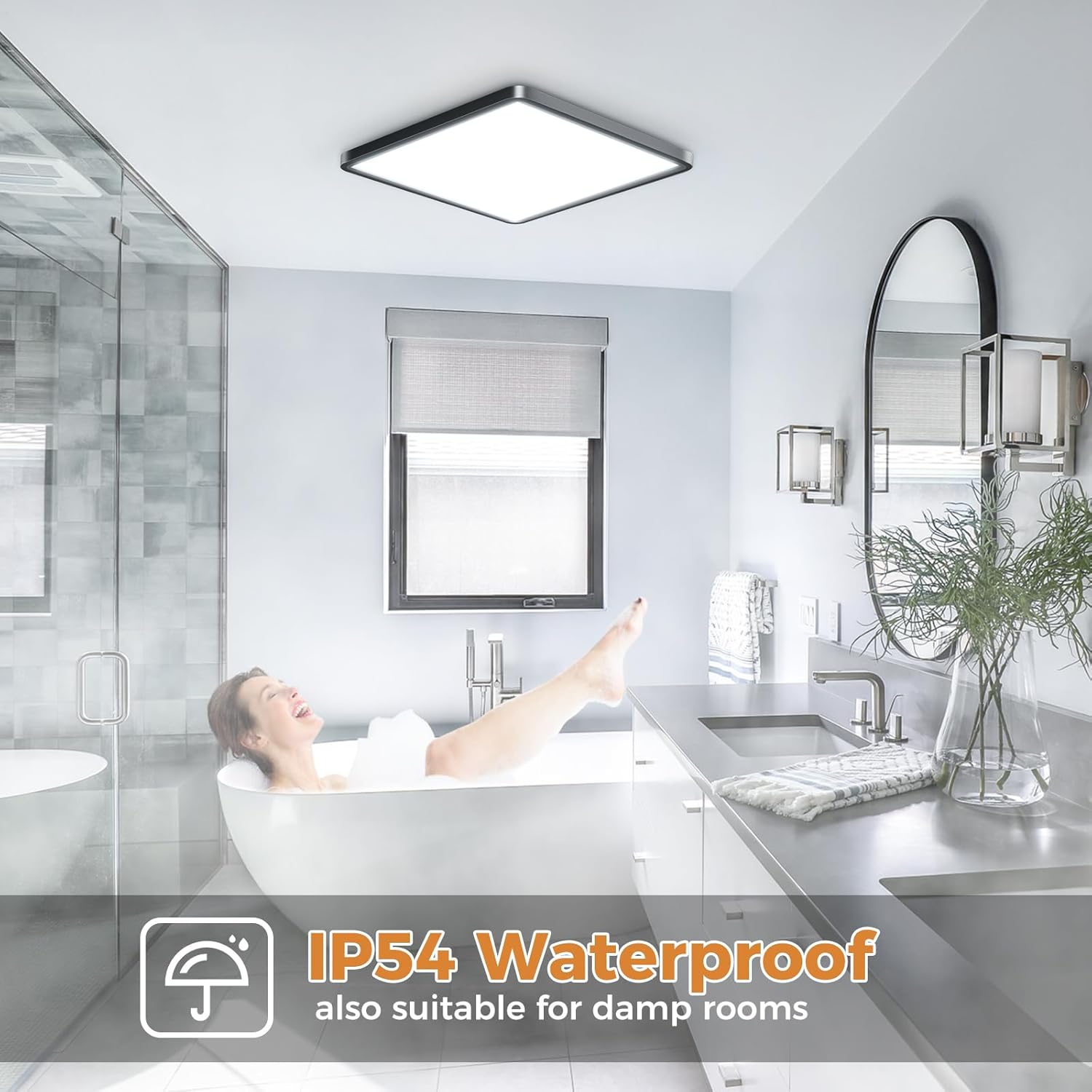  Zemty CLSF29 IP54 waterproof ceiling light, suitable for bathroom and damp rooms